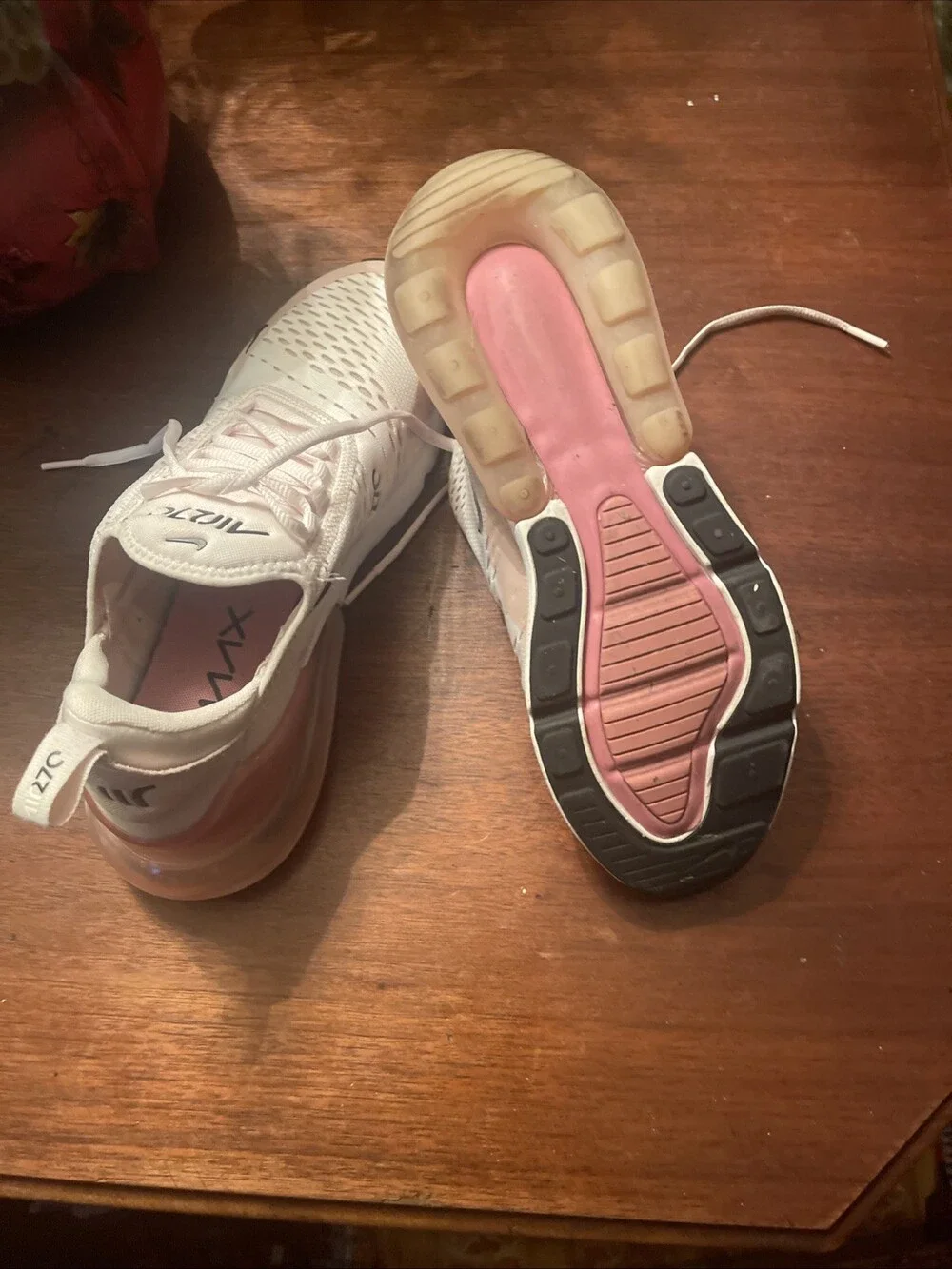 Nike Air Max 270 Light Pink White Womens size 11 Running Sneakers AH6789-604